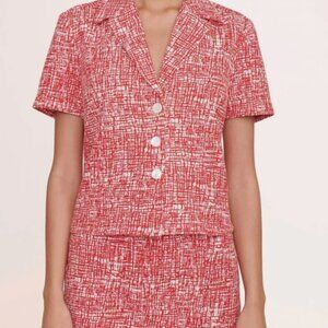 STUAD NICOLA TOP | PAPAYA CROSSHATCH